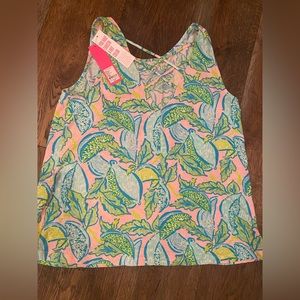 Lilly Pulitzer Kristen top urchin pink vitamin sea